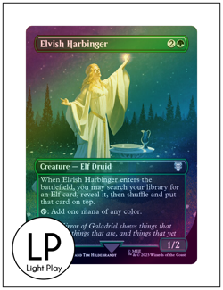 1x Elvish Harbinger, Borderless Art Foil - Hilderbrandt, LOTR, Magic MTG LP - Image 1