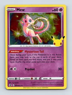 Mew 011/025 Celebrations NM Regular Holofoil Pokemon Card - Image 1