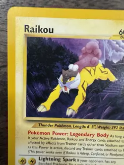 Raikou 22/64 Unlimited - LP Non-Holo Rare - Neo Revelation Pokemon Card - Image 2