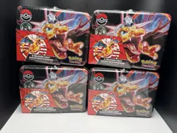 Lot Of 4 Pokemon Charizard Collector's Treasure Chests/Lunch Boxes - Image 1