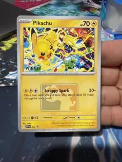Pikachu “Winner” Promo 2025 World Championships SVP EN 225 Pokemon Worlds NEW - Image 1