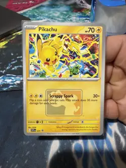 Pikachu “Winner” Promo 2025 World Championships SVP EN 225 Pokemon Worlds NEW - Image 3