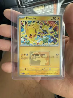 Pikachu “Winner” Promo 2025 World Championships SVP EN 225 Pokemon Worlds NEW - Image 5