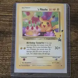 Birthday Pikachu Holo 24 Celebrations Classic Collection Pokemon 2021 LP - Image 1