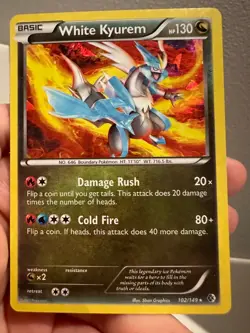 White Kyurem Holo Rare 102/149 Pokemon Card Cracked Ice Boundaries NM 0601#159 - Image 1