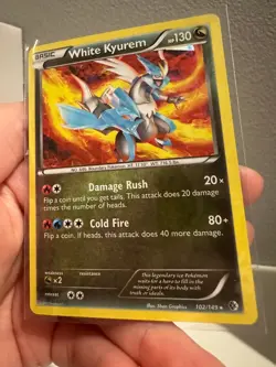 White Kyurem Holo Rare 102/149 Pokemon Card Cracked Ice Boundaries NM 0601#159 - Image 3