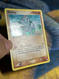 Machop 57/92 Reverse Holo Foil Stamped 2006 EX Legend Maker Pokemon Card HP - Image 4