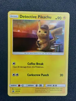 Detective Pikachu Sm190 Black Star Promo Pokemon NM - Image 1
