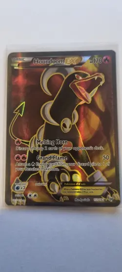 Houndoom EX (Full Art) 153/162 Breakthrough Holo 2015 Pokemon Card - Image 1