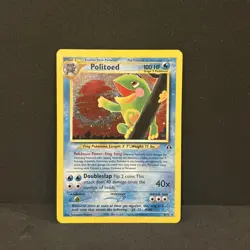 WOTC Pokemon Neo Discovery Politoed 8/75 Holo Rare played vintage 2001 - LP - Image 1