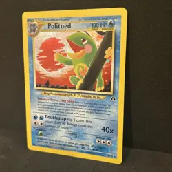 WOTC Pokemon Neo Discovery Politoed 8/75 Holo Rare played vintage 2001 - LP - Image 2