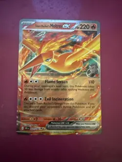 Team Rocket's Moltres EX 031/182 Full Art NM/M Destined Rivals Pokemon Card - Image 1