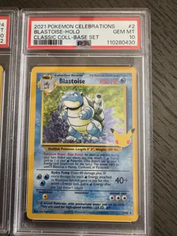 PSA 10 Pokemon Card Celebrations Charizard, Blastoise & Venusaur Trio Lot - Image 3