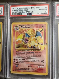PSA 10 Pokemon Card Celebrations Charizard, Blastoise & Venusaur Trio Lot - Image 4