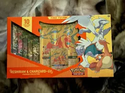 POKEMON Reshiram & Charizard GX Tag Team Premium Collection Box Sealed - Image 1