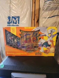 POKEMON Reshiram & Charizard GX Tag Team Premium Collection Box Sealed - Image 1