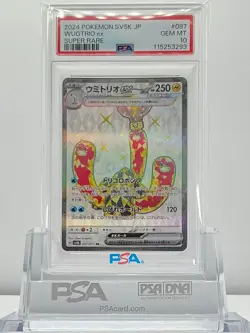 PSA 10 WUGTRIO EX 087 2024 Pokemon JAPANESE SV5K WILD FORCE Super Rare Holo - Image 1
