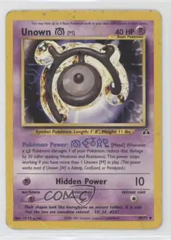 Unown (M) Pokemon Neo Discovery #49 2001 - Image 1