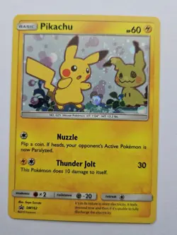 Pikachu SM162 SM Holo Pokemon Card Mimikyu - Image 1