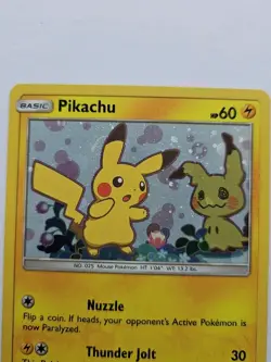 Pikachu SM162 SM Holo Pokemon Card Mimikyu - Image 4