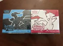 Pokemon Scarlet & Violet: White Flare and Black Bolt ETBs SEALED (Set of Two) - Image 1