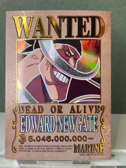 One Piece Anime Collectable Trading Card Refractor Wanted Poster White Beard - Image 1
