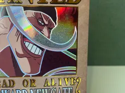 One Piece Anime Collectable Trading Card Refractor Wanted Poster White Beard - Image 3