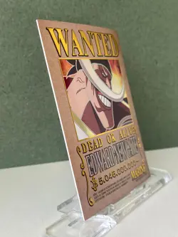 One Piece Anime Collectable Trading Card Refractor Wanted Poster White Beard - Image 5
