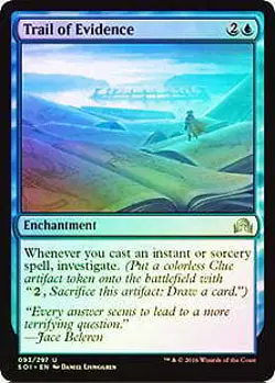 Trail of Evidence FOIL Shadows over Innistrad NM Blue Uncommon CARD ABUGames - Image 1