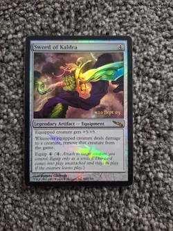 Sword of Kaldra 20th Sept 93 Promo Foil MTG Magic the Gathering card RARE - Image 1