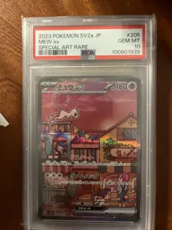 Mew ex 205/165 Sv2a: Pokemon Card 151 Holo (Japanese) PSA GEM MT 10 - Image 1
