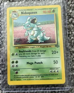 Nidoqueen 7/64 MP/LP Played Jungle Set 1999 Pokemon Card Holo Rare Holofoil - Image 1