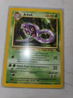 Arbok 31/62 - 1999 Fossil Set Pokemon Card - Non-Holo Rare - NM/LP - Vintage WOT - Image 1