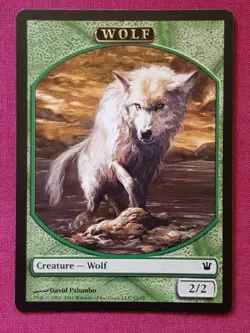 Magic The Gathering INNISTRAD WOLF token card MTG - Image 1
