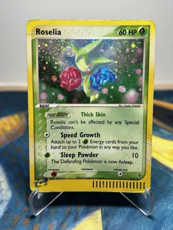 Roselia 9/97 EX Dragon Set Holo Vintage 2003 E Series Pokemon Card HP SWIRL - Image 1