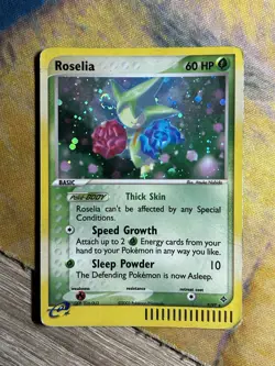 Roselia 9/97 EX Dragon Set Holo Vintage 2003 E Series Pokemon Card HP SWIRL - Image 2