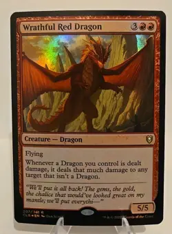 Wrathful Red Dragon MTG Commander Legends: Battle for Baldur's Gate Foil - Image 1