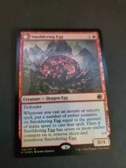 Smoldering Egg Ashmouth Dragon Innistrad: Midnight Hunt Foil MTG NM - Image 1