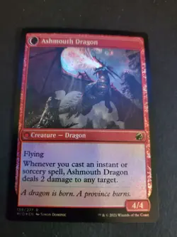 Smoldering Egg Ashmouth Dragon Innistrad: Midnight Hunt Foil MTG NM - Image 2