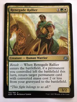 MTG Aether Revolt Renegade Rallier 133/184 NM - Image 1