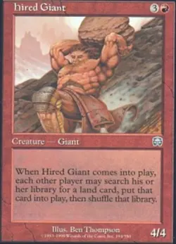 1 x Hired Giant - Mercadian Masques - NM-Mint - MTG - Image 1
