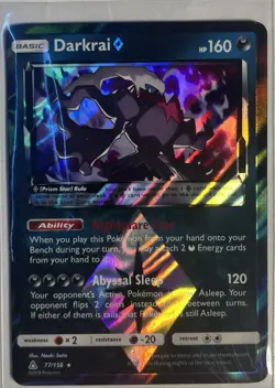Darkrai 77/156 Pokemon Card Prism Star Ultra Prism Sun & Moon Ultra Rare Holo NM - Image 1
