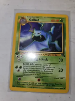 Golbat 34/62 - 1st Edition Fossil Set - Vintage Pokemon Card 1999 WOTC - LP/NM - Image 1