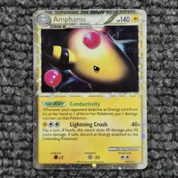 Ampharos Prime 105/123 2010 Ultra Holo Rare HeartGold SoulSilver Pokemon Card - Image 1