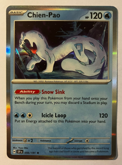 Chein-Pao 056/191 Holo Rare Surging Sparks Pokemon Card NM - Image 1