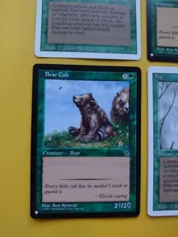MTG green card x6. Revised 2 fog,Ironroot treefolk & Lifeforce. + 2 Bear cubs - Image 2