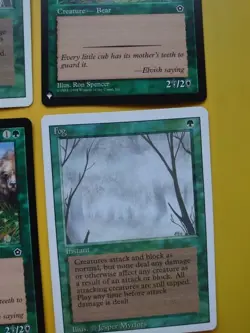 MTG green card x6. Revised 2 fog,Ironroot treefolk & Lifeforce. + 2 Bear cubs - Image 3