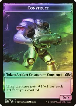 Construct / Elephant Token Foil Dominaria Remastered NM MTG - Image 1