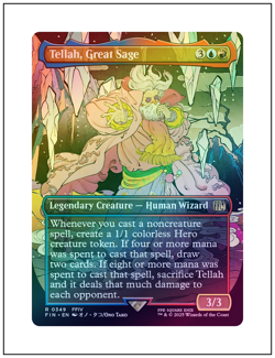 1x Tellah, Great Sage, Foil, Borderless Art, Final Fantasy, Magic MTG NM - Image 1