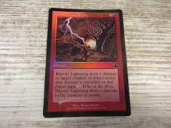1x FOIL Rhystic Lightning - Prophecy - EX - English - OOP MTG Direct Damage - Image 1